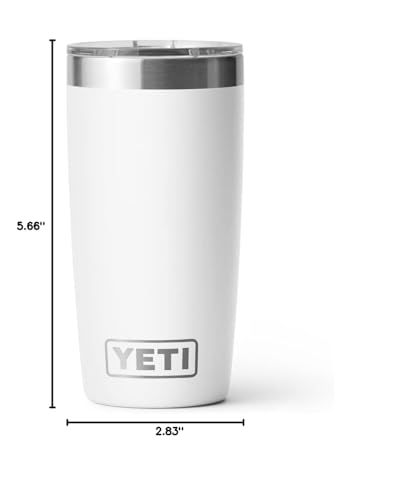 YETI Rambler 10 oz Tumbler, Stainless Steel, Vacuum Insulated with MagSlider Lid, White