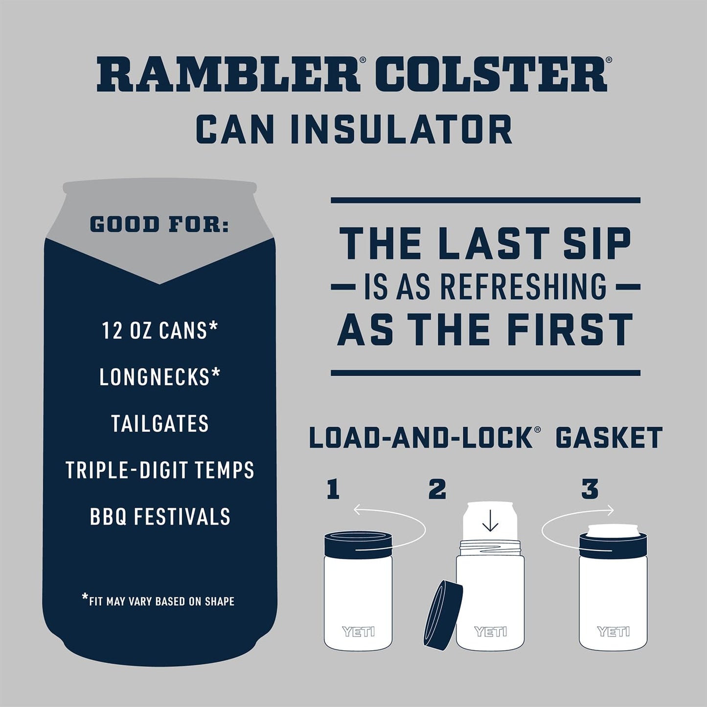 YETI Rambler 12 oz. Colster Can Insulator for Standard Size Cans, Cape Taupe (NO CAN INSERT)