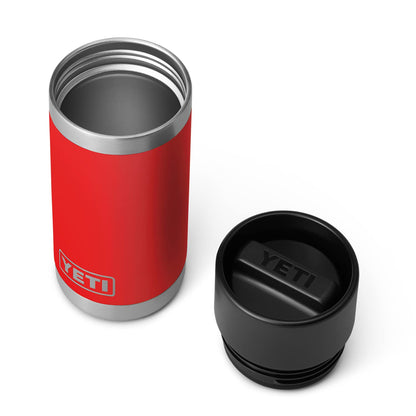 YETI Rambler 12 oz Bottle, Stainless Steel, Vacuum Insulated, with Hot Shot Cap, Rescue Red