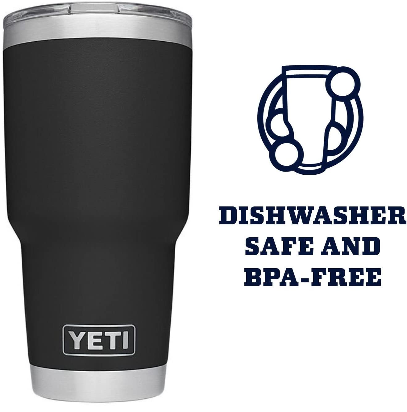 YETI Rambler 30 oz Stainless Steel Vacuum Insulated Tumbler w/MagSlider Lid, Black