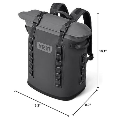 YETI Hopper M20 Backpack Soft Sided Cooler with MagShield Access, Charcoal