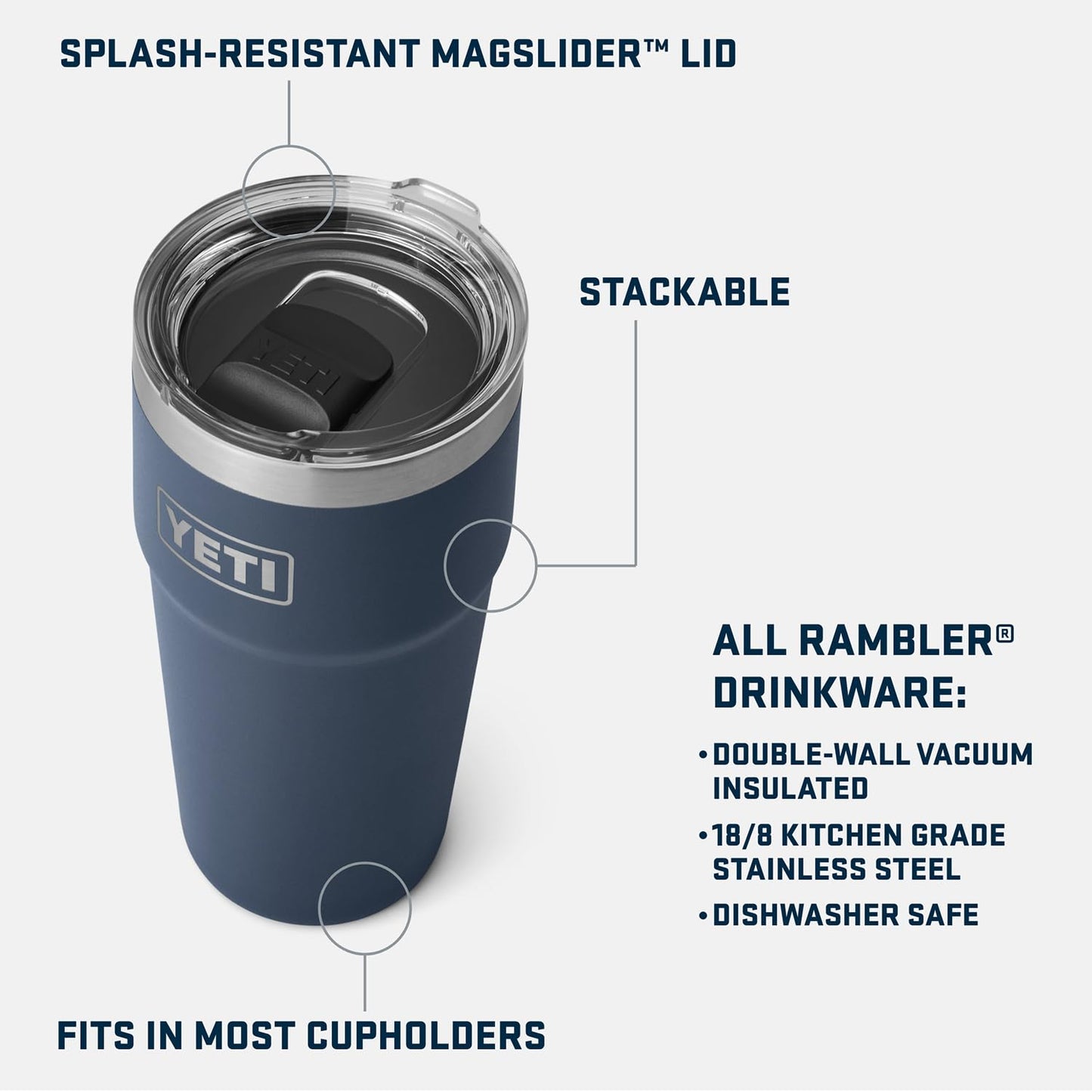 YETI Rambler 30 oz Stackable Tumbler, Stainless Steel, Vacuum Insulated with MagSlider Lid, Tropical Pink