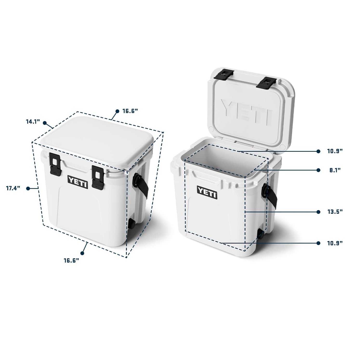 YETI Roadie 24 2.0 Hard Cooler with DoubleDuty Shoulder Strap and Drain Plug, Rescue Red