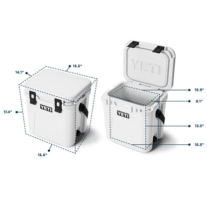 YETI Roadie 24 2.0 Hard Cooler with DoubleDuty Shoulder Strap and Drain Plug, Rescue Red