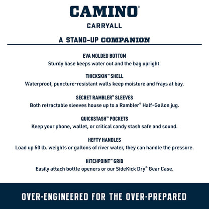 YETI Camino 20 Carryall with Internal Dividers, All-Purpose Utility Bag, Navy