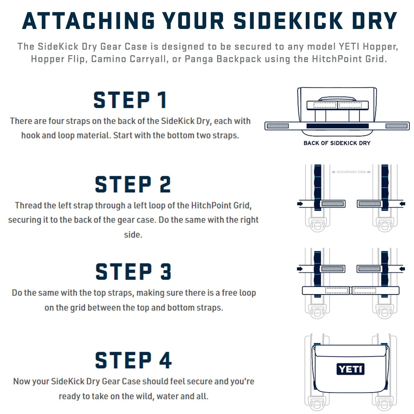 YETI Sidekick Dry 3L Gear Case, Charcoal