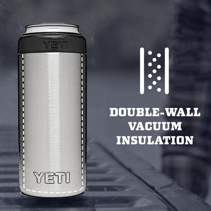 YETI Rambler 12 oz. Colster Slim Can Insulator for the Slim Hard Seltzer Cans, Black (NO CAN INSERT)