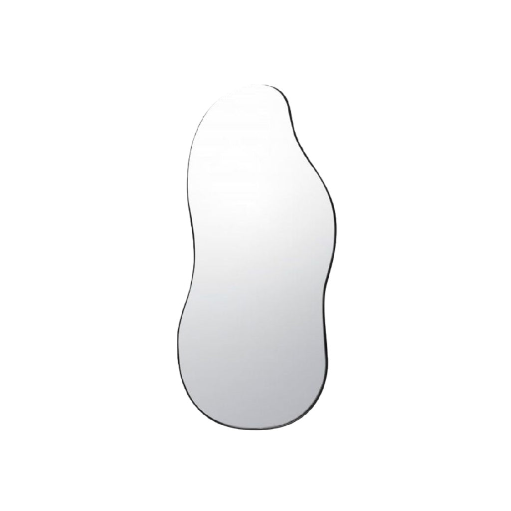Espejo orgánico de forma libre con marco negro