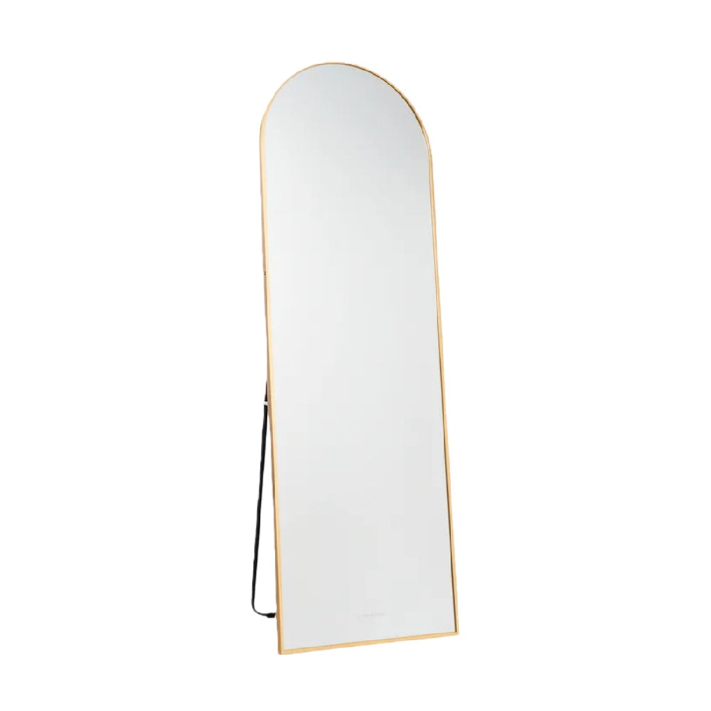 Espejo de Cuerpo Entero con Marco Dorado y Base